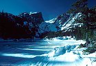 January - Dream Lake and Hallet Peak in winter. - Rocky Mountain National Park, Colorado