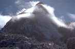 Sugarloaf peak and blowing snow